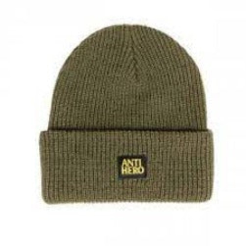 Antihero Lil Hero Beanie in Olive and Black