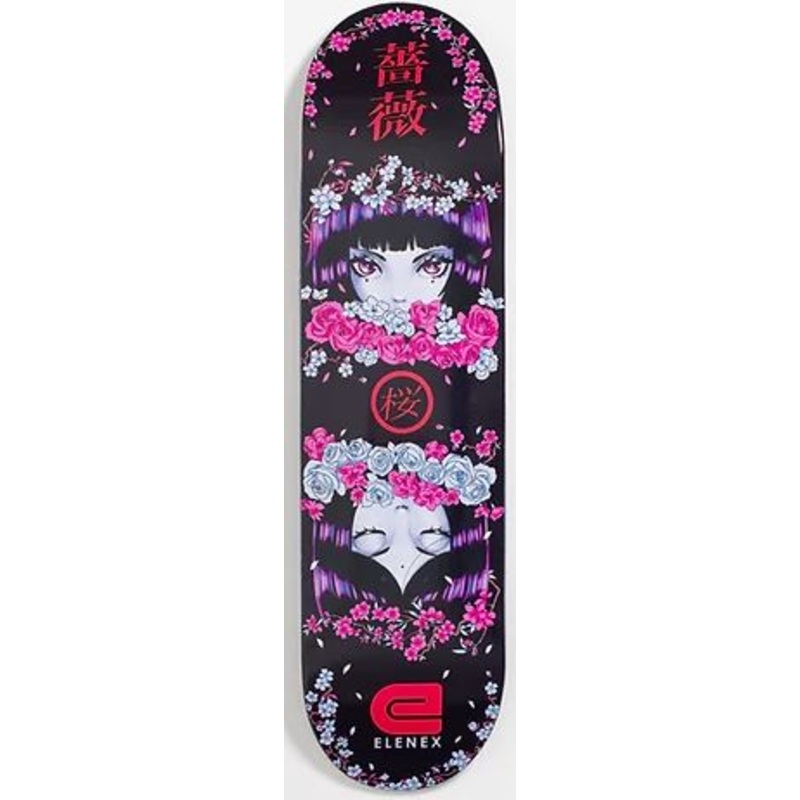 Elenex Cherry Rose Skateboard Deck in 8.25''