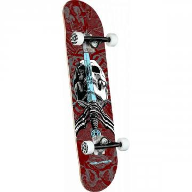 Powell Peralta Skull and Sword One Off Complete in Burgundy 7.5"