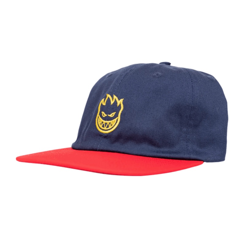 Spitfire Lil Big Head Stripe Hat in Navy Red and Gold