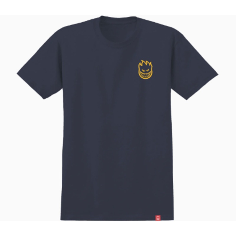 Spitfire Lil Big Head T Shirt in Navy and Gold
