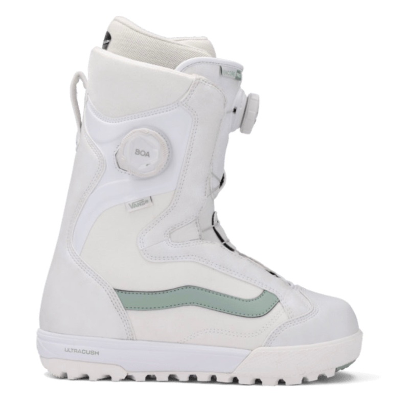 Vans Encore Pro Womens Snowboard Boot in White Gray Olive 30th Anniversary 2026