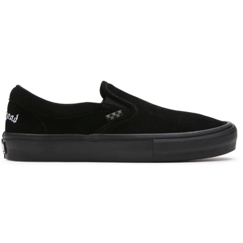 Vans Skate Slip on in Motorhead Skate Shoe in Black and Black