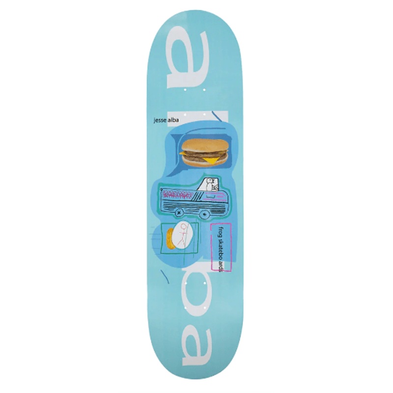 Frog Jesse Alba Hamburger Truck Skateboard Deck in 8.5''