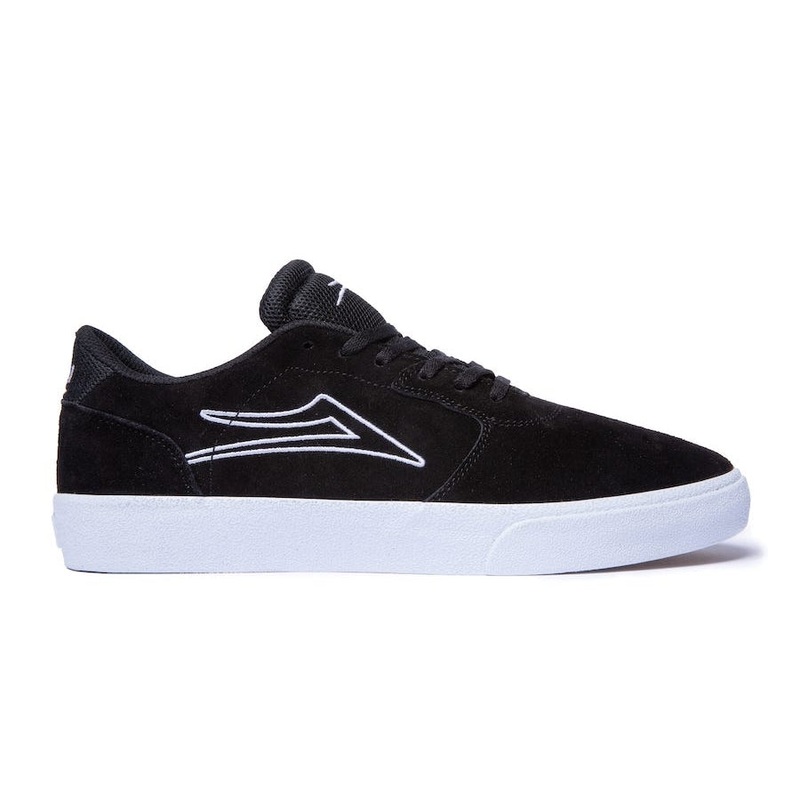 Lakai Cardiff Skate Shoe in Black Suede