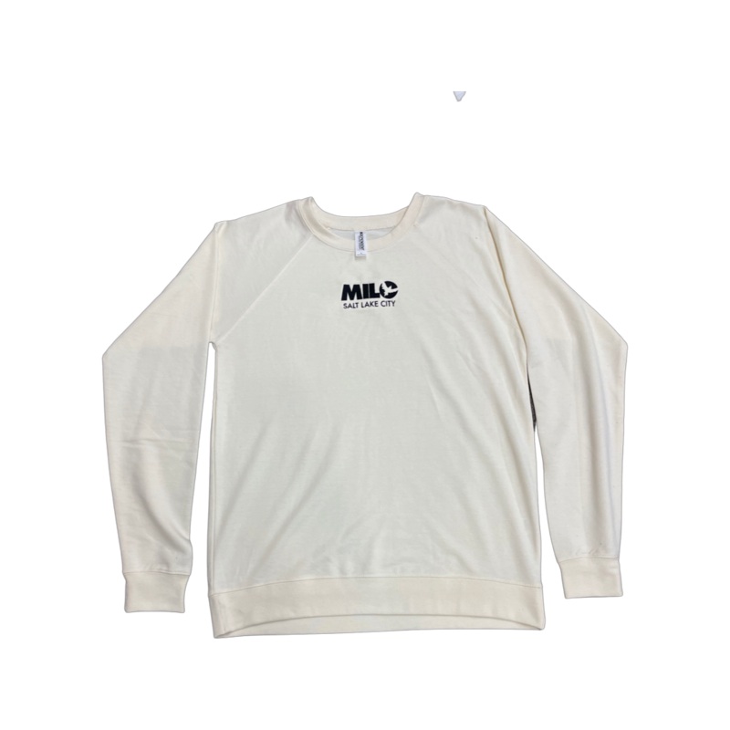 Milosport Club Crew Sweatshirt in White and Black