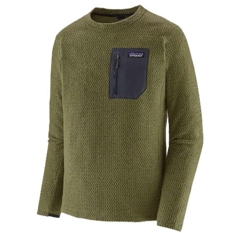 Patagonia Mens R1 Air Crew in Basin Green 2023