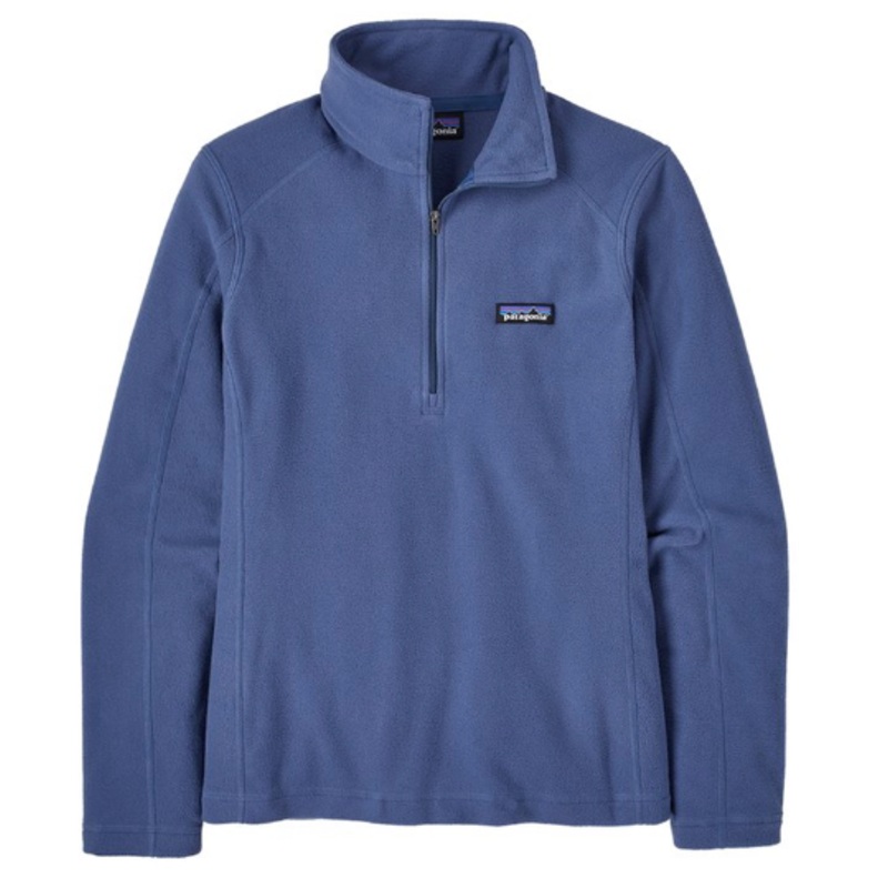 Patagonia Womens Micro D 1/4 Zip Fleece in Current Blue 2023