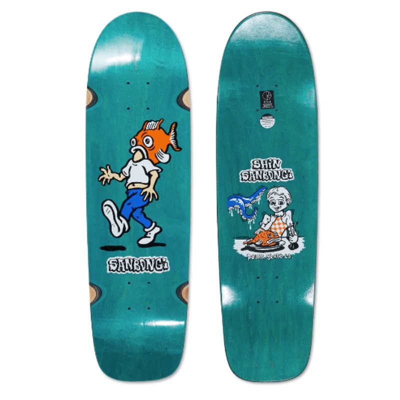 Polar Dane Brady Fish Head Wheel Wells Skateboard Deck in Dane 1 Cruiser