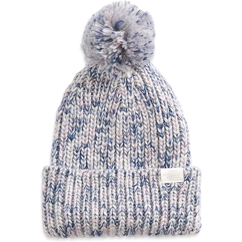 The North Face Cozy Chunky Beanie in TNF Light Grey Heather and Multi Color 2023
