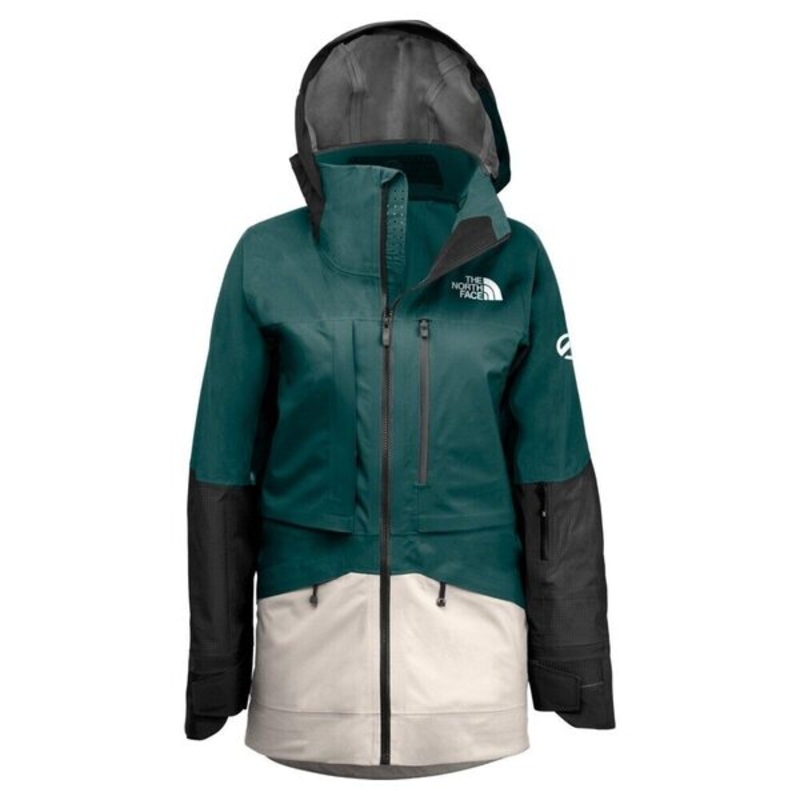 The North Face Womens Summit Verbier FUTURELIGHT Jacket in Ponderosa Green Gardenia White and TNF Black 2023