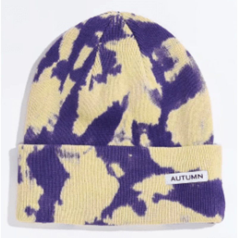 2022 Autumn Surplus Beanie in Tie Dye Purple