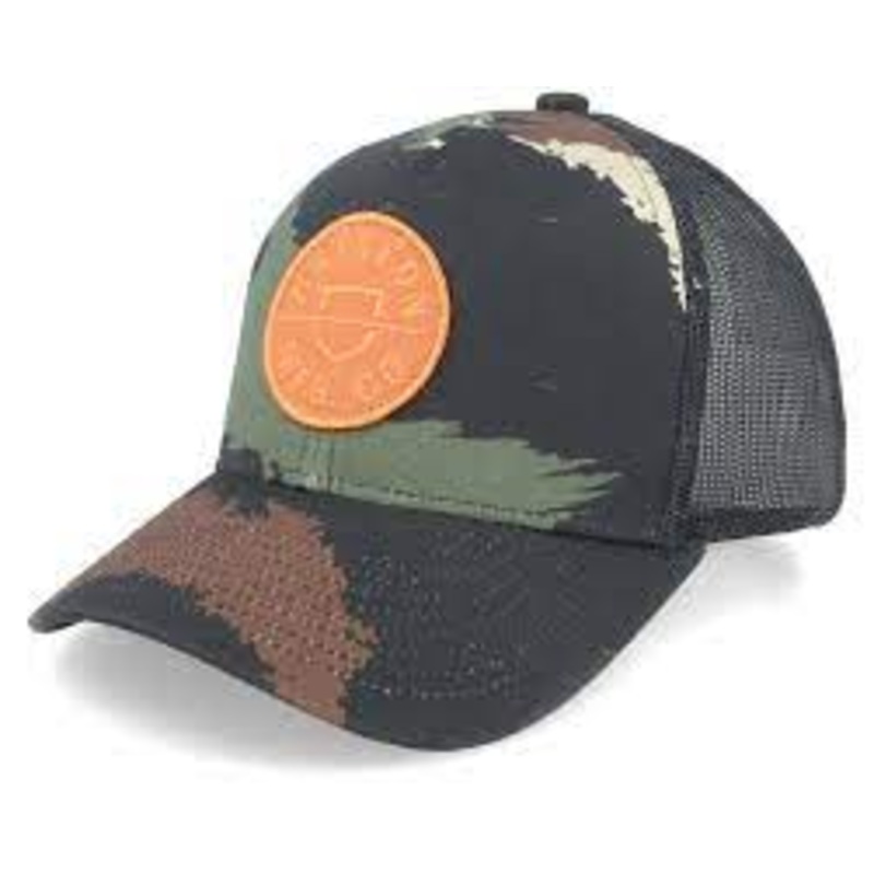 Brixton Crest X MP Mesh Cap in Camo and Black