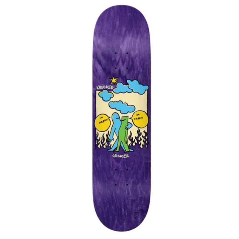 Krooked Cromer Happy Skateboard in 8.12 "