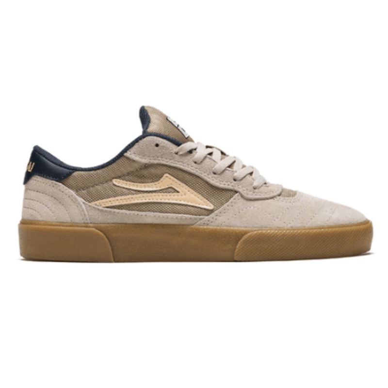 Lakai Cambridge Skate Shoe in Cream Suede