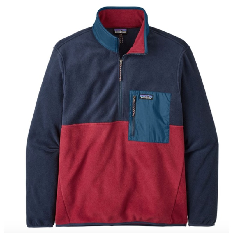 Patagonia Mens Microdini 1/2 Zip Pullover in Wax Red 2023