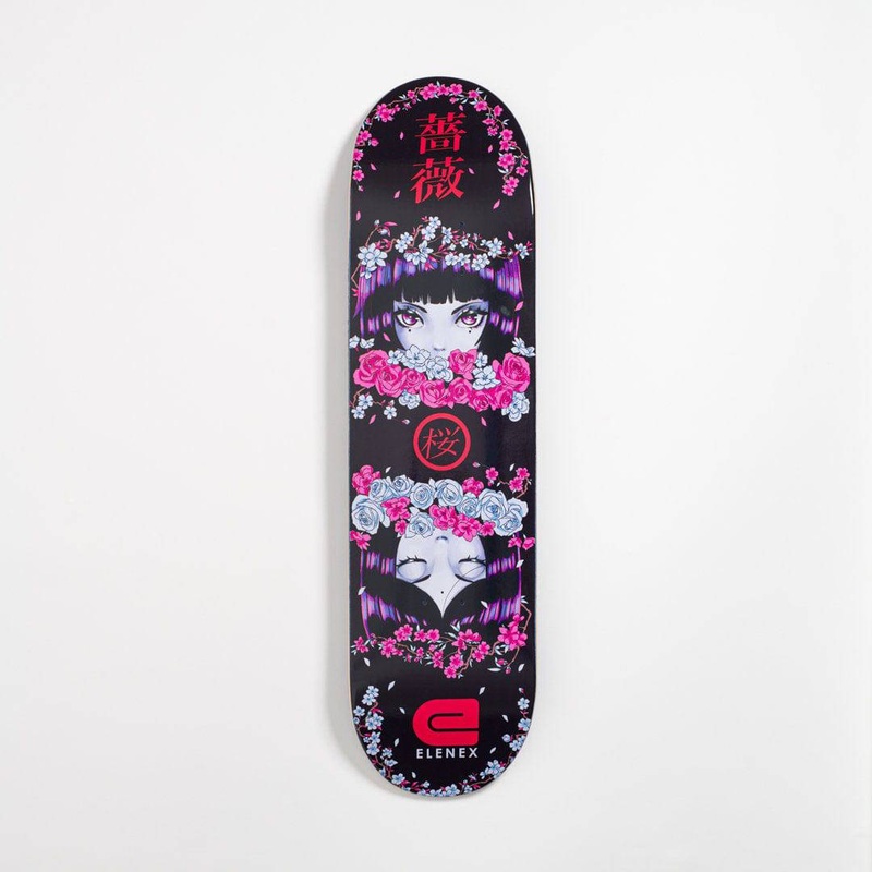Elenex Cherry Rose Complete Skateboard