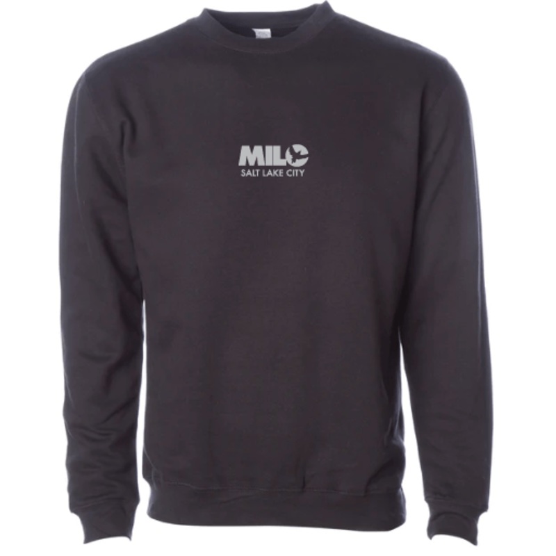 Milosport Club Crew Sweatshirt in Black and Grey