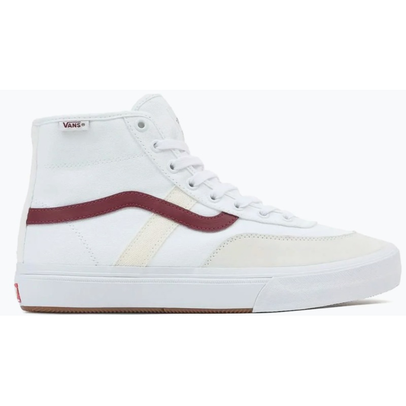 Vans Crockett High in White and Red