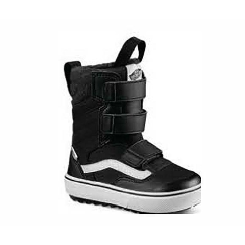 Vans Juvie Linerless Kids Snowboard Boot in Black and White 2024