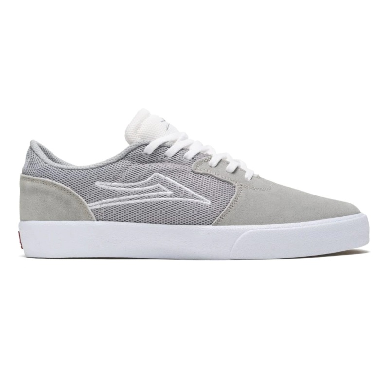 Lakai Cardiff Skate Shoe in Light Grey Suede