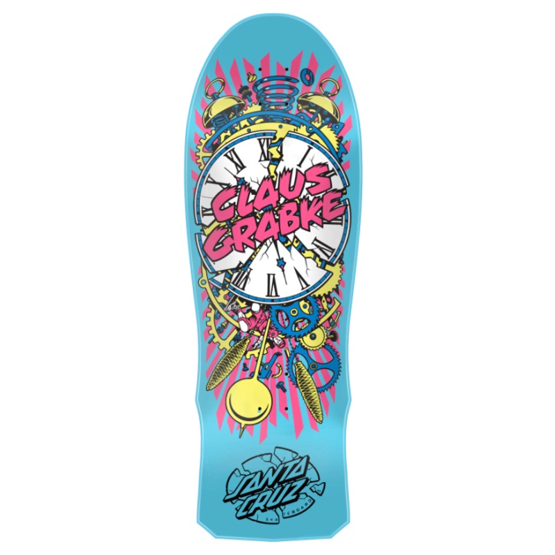 Santa Cruz Claus Grabke Exploding Clock Re Issue Skate Deck in 10''