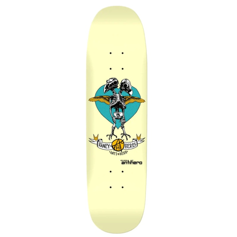 Antihero Raney Big Bord Skateboard Deck in Cream 8.63