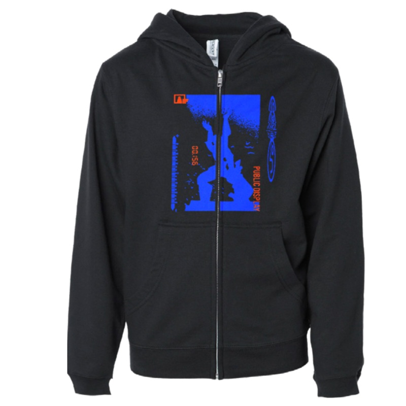 Public Display Zip Sweatshirt in Black 2024