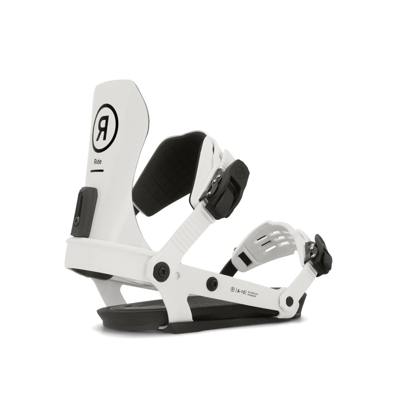 Ride A-10 Snowboard Binding in White 2024