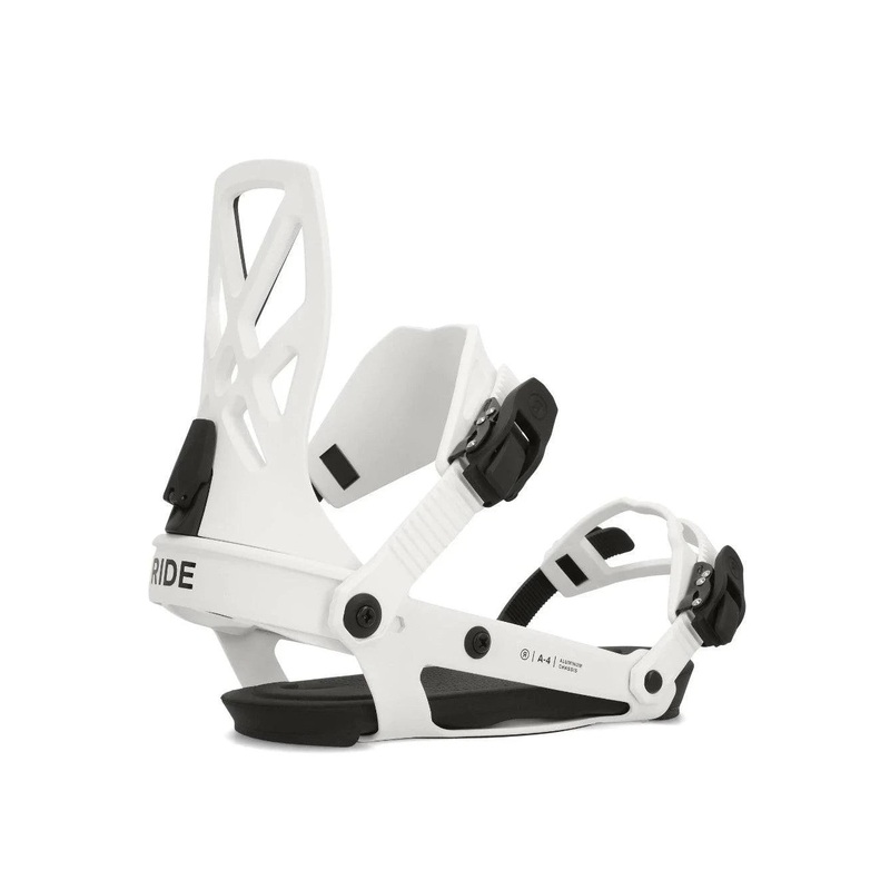 Ride A-4 Snowboard Binding in White 2024