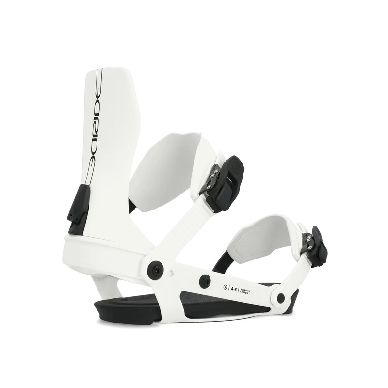 Ride A-6 Snowboard Binding in White 2024