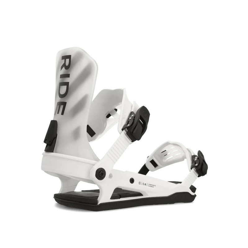 Ride C-8 Snowboard Binding in White 2024