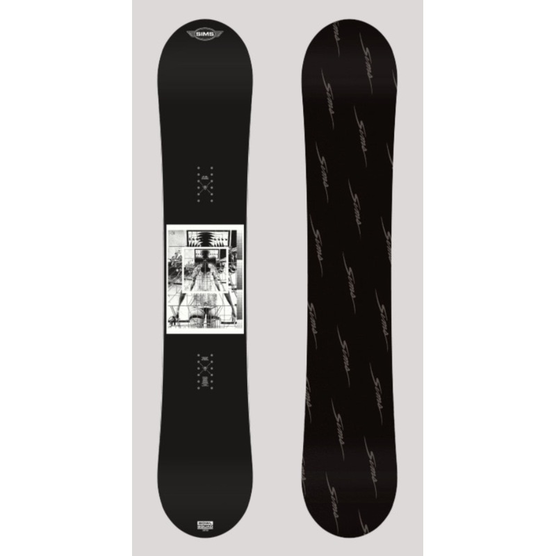 Sims Bowl Squad Snowboard in White 2024