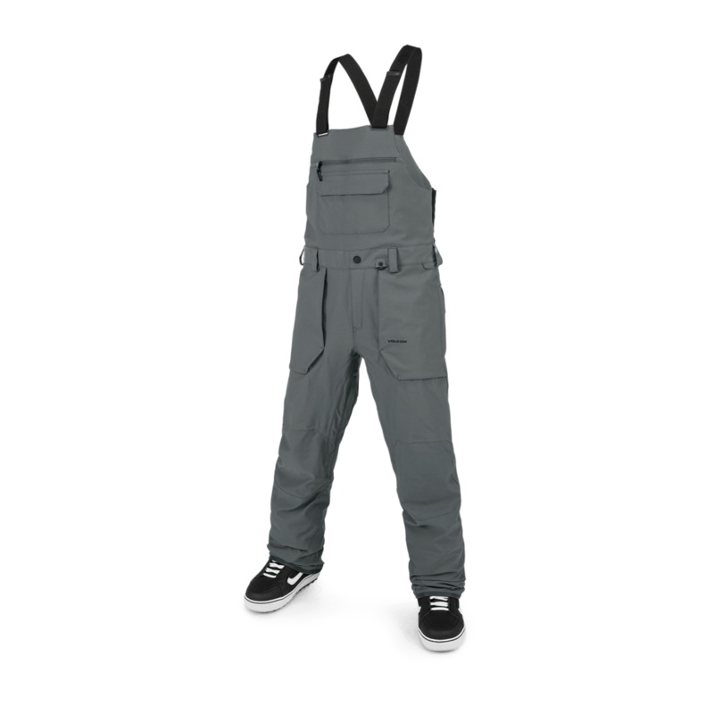 Volcom Roan Bib Snow Pant in Dark Grey 2024