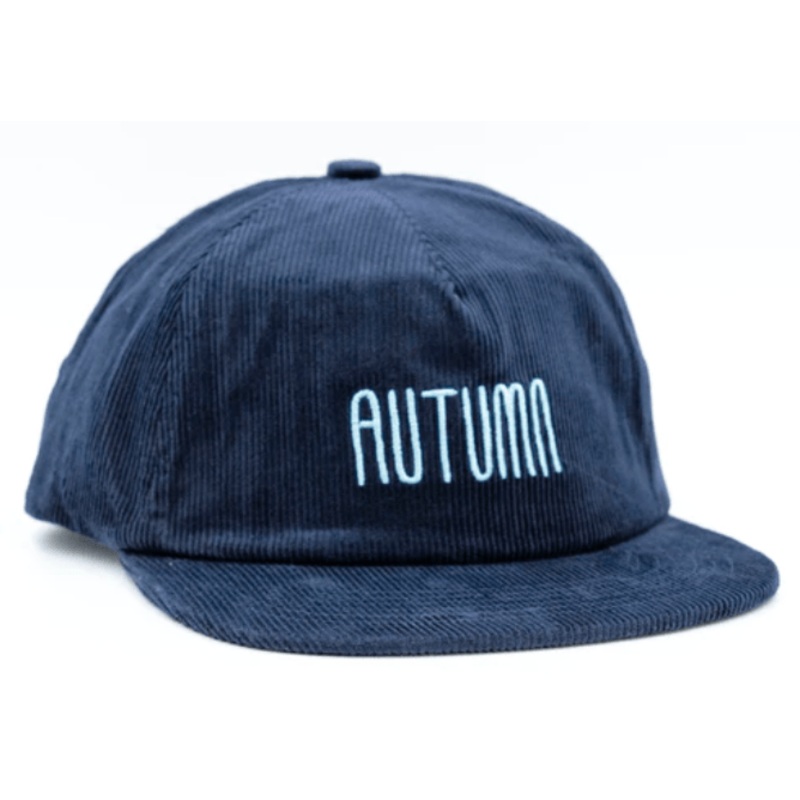 Autumn Corduroy Snapback Hat in Navy