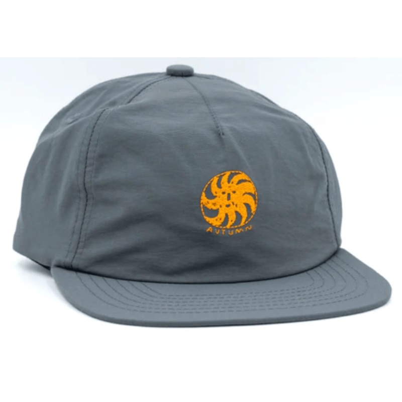 Autumn Nylon Strapback Hat in Charcoal