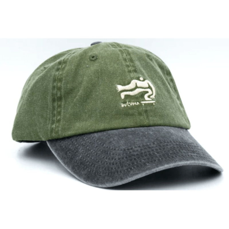 Autumn Pre Washed Canvas Two Tone Strapback Artist Series Hat in Army