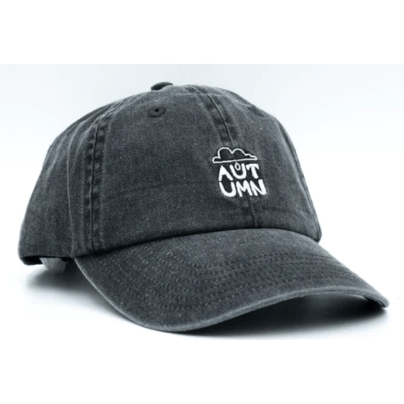 Autumn Pre Washed Canvas Two Tone Strapback Artist Series Hat in Black