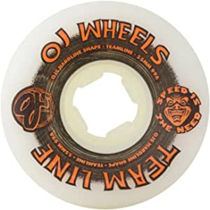 OJ Team Line Original Skate Wheels in Black and Orange 99a 55mm