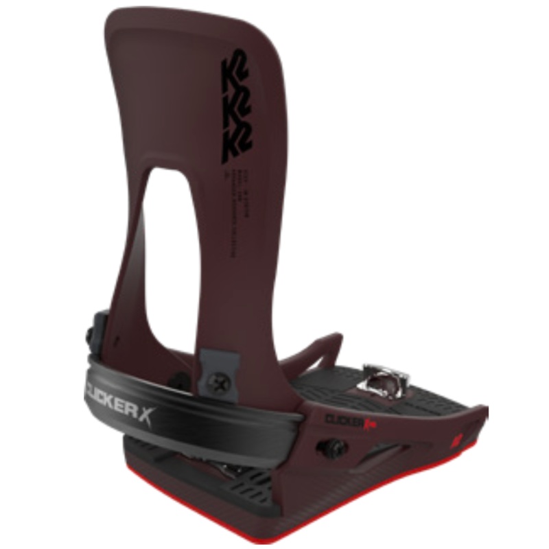K2 Clicker Step In Womens Snowboard Bindings in Maroon 2024