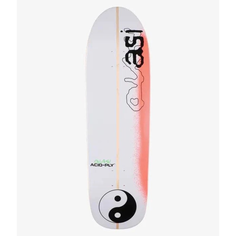 Quasi Surfa Red Shaped Skateboard Deck in 9"