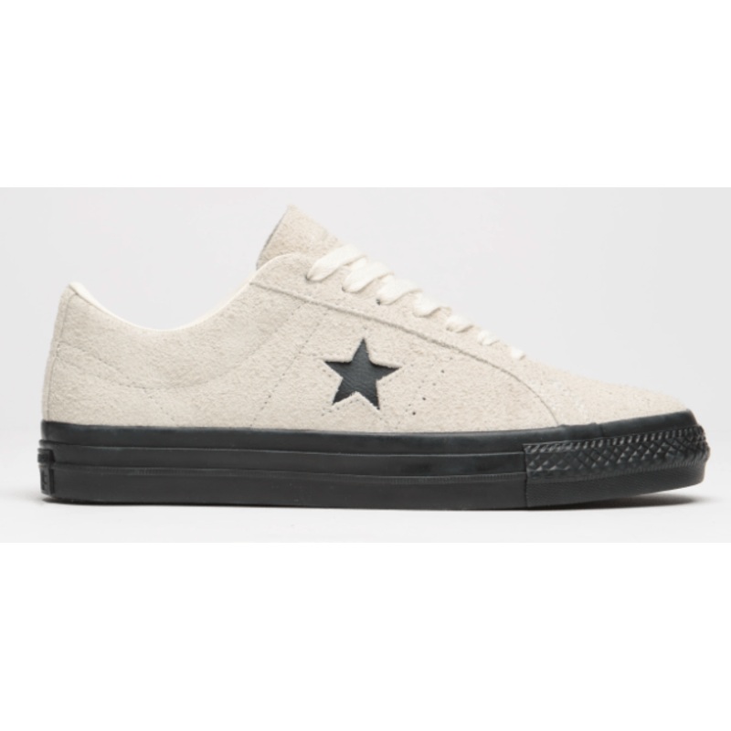 Converse One Star Pro Ox in Egret/Egret/Black