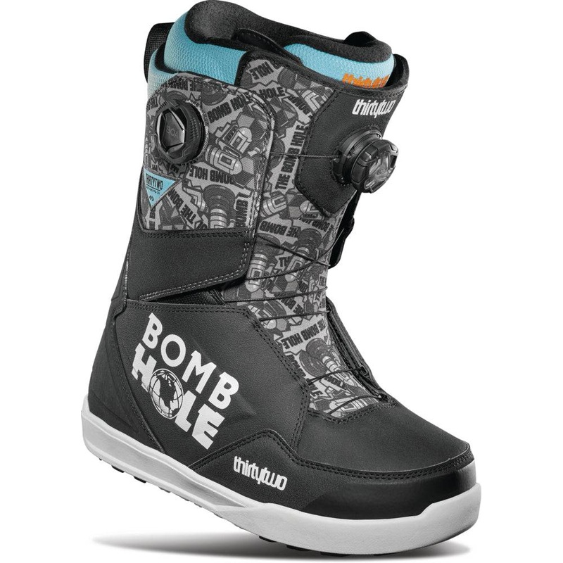 32 (Thirty Two) Lashed Double Boa Bomb Hole Snowboard Boots in Black and White 2024