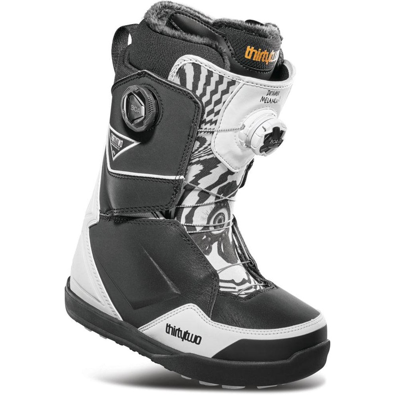 32 (Thirty Two) Lashed Double Boa Des Melancon Womens Snowboard Boots in Black and White 2024