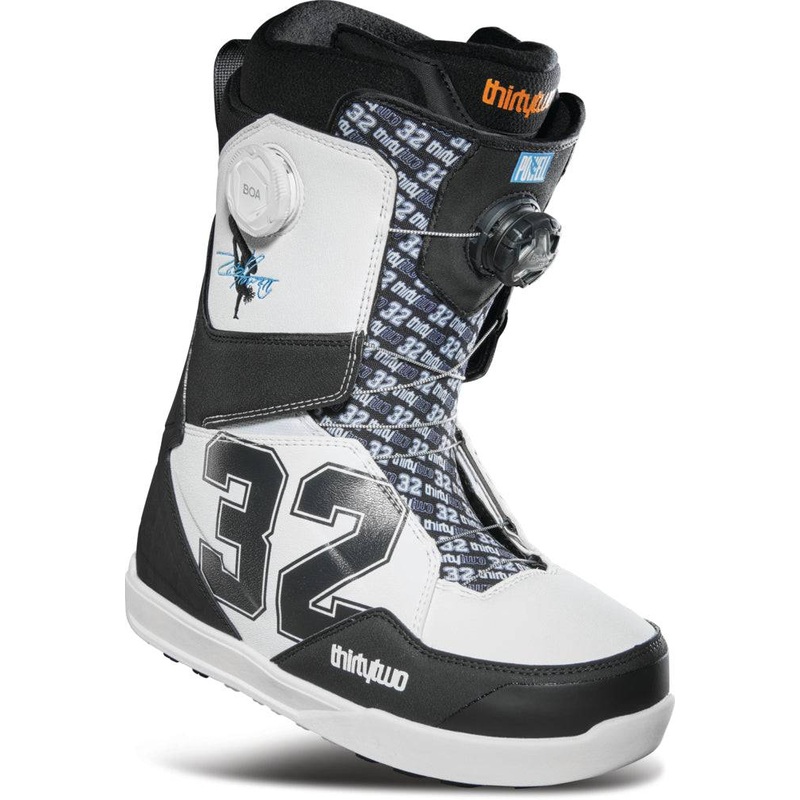 32 (Thirty Two) Lashed Double Boa Powell Snowboard Boots in White and Black 2024