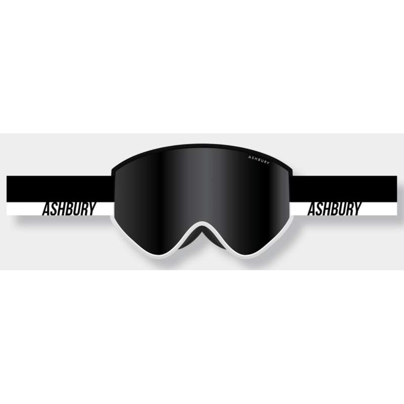 Ashbury A12 Half & Half Snow Goggle with a Dark Smoke Lens and a Spare Yellow Lens