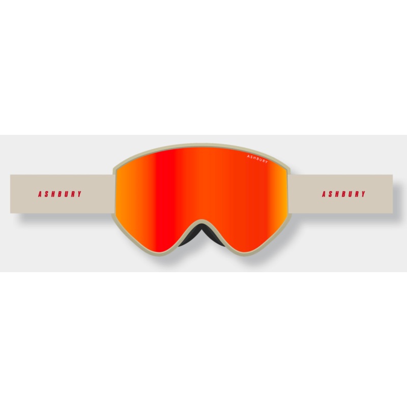 Ashbury A12 Proton Snow Goggle with a Red Mirror Lens and a Spare Yellow Lens