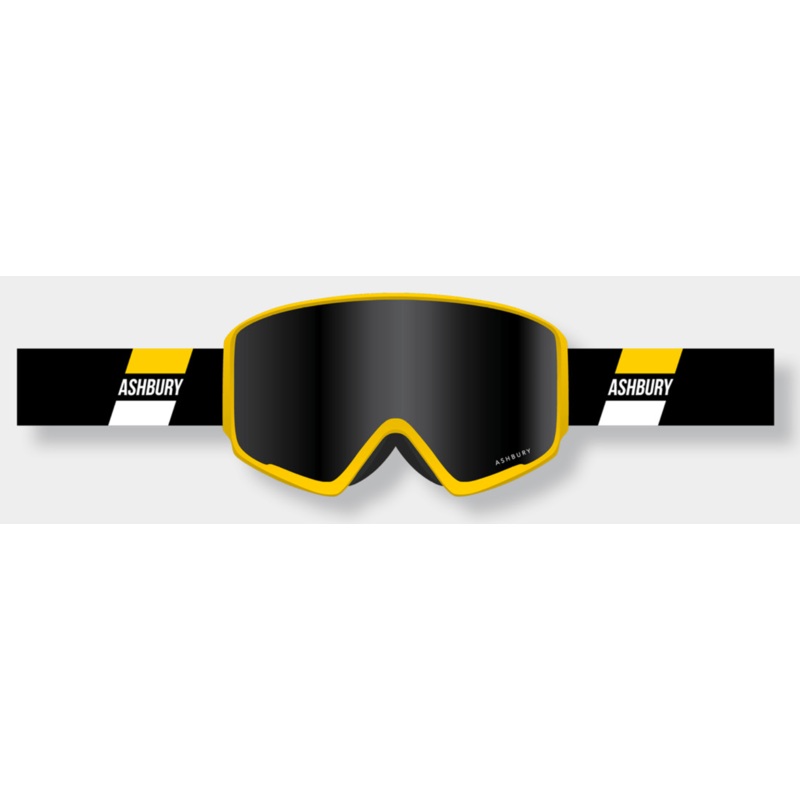 Ashbury Arrow Jolly Roger Snow Goggle with a Dark Smoke Lens and a Spare Yellow Lens