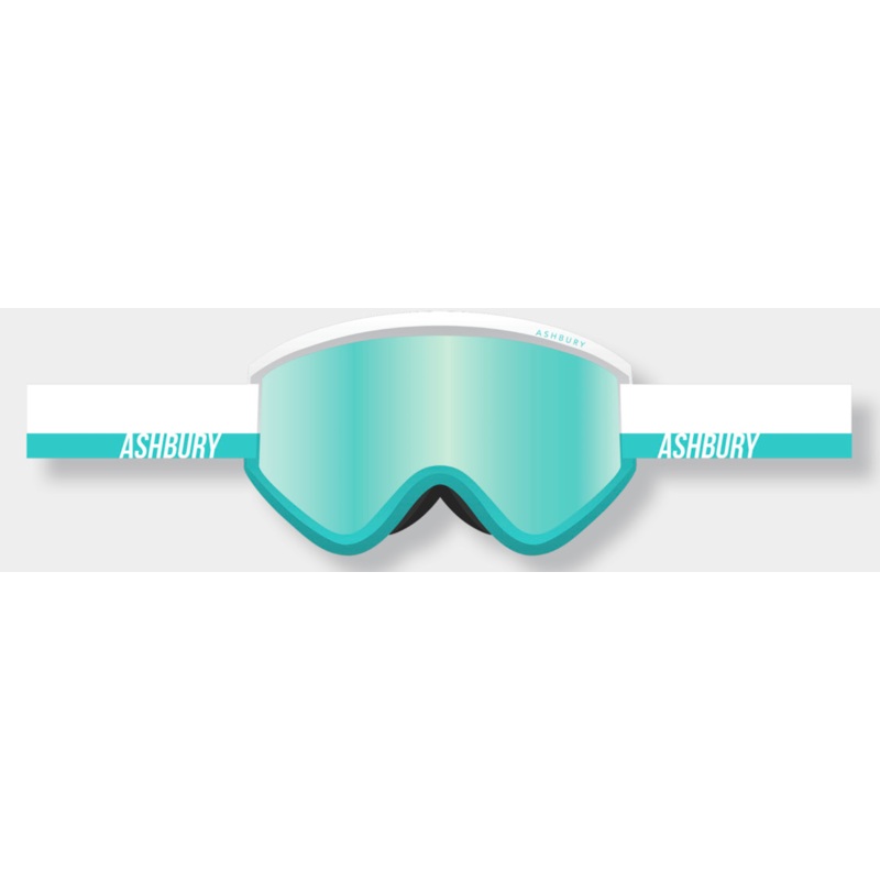 Ashbury Blackbird Miramar Snow Goggle with a Teal Mirror Lens and a Spare Yellow Lens