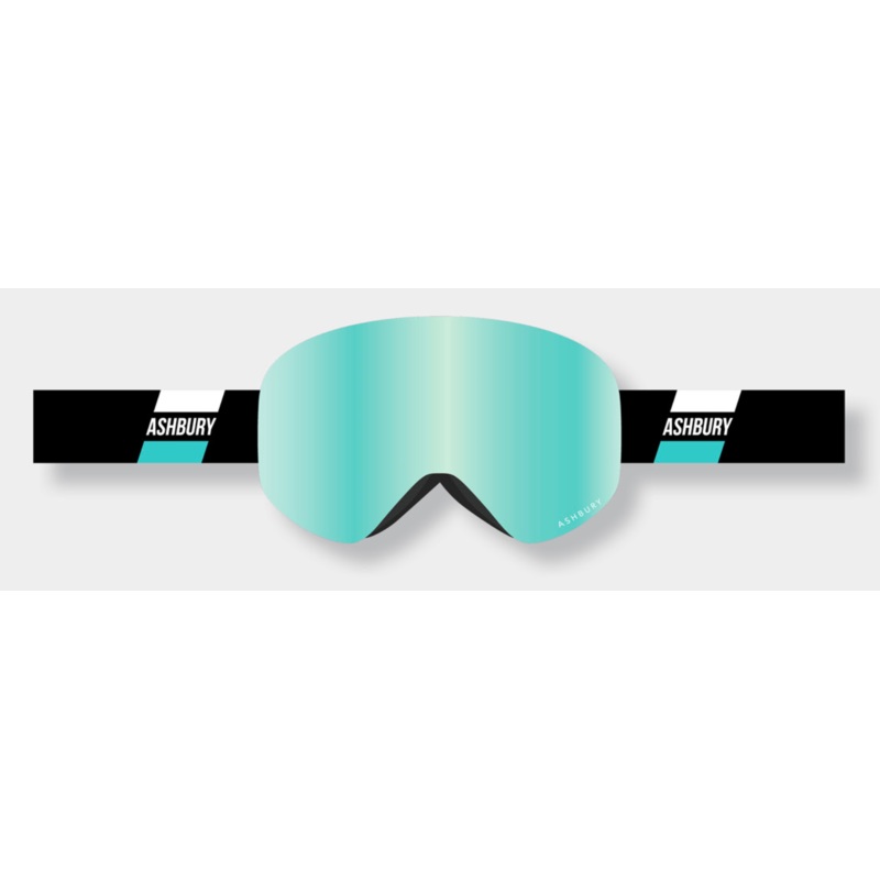 Ashbury Sonic Merlin Snow Goggle with a Teal Mirror Lens and a Spare Yellow Lens